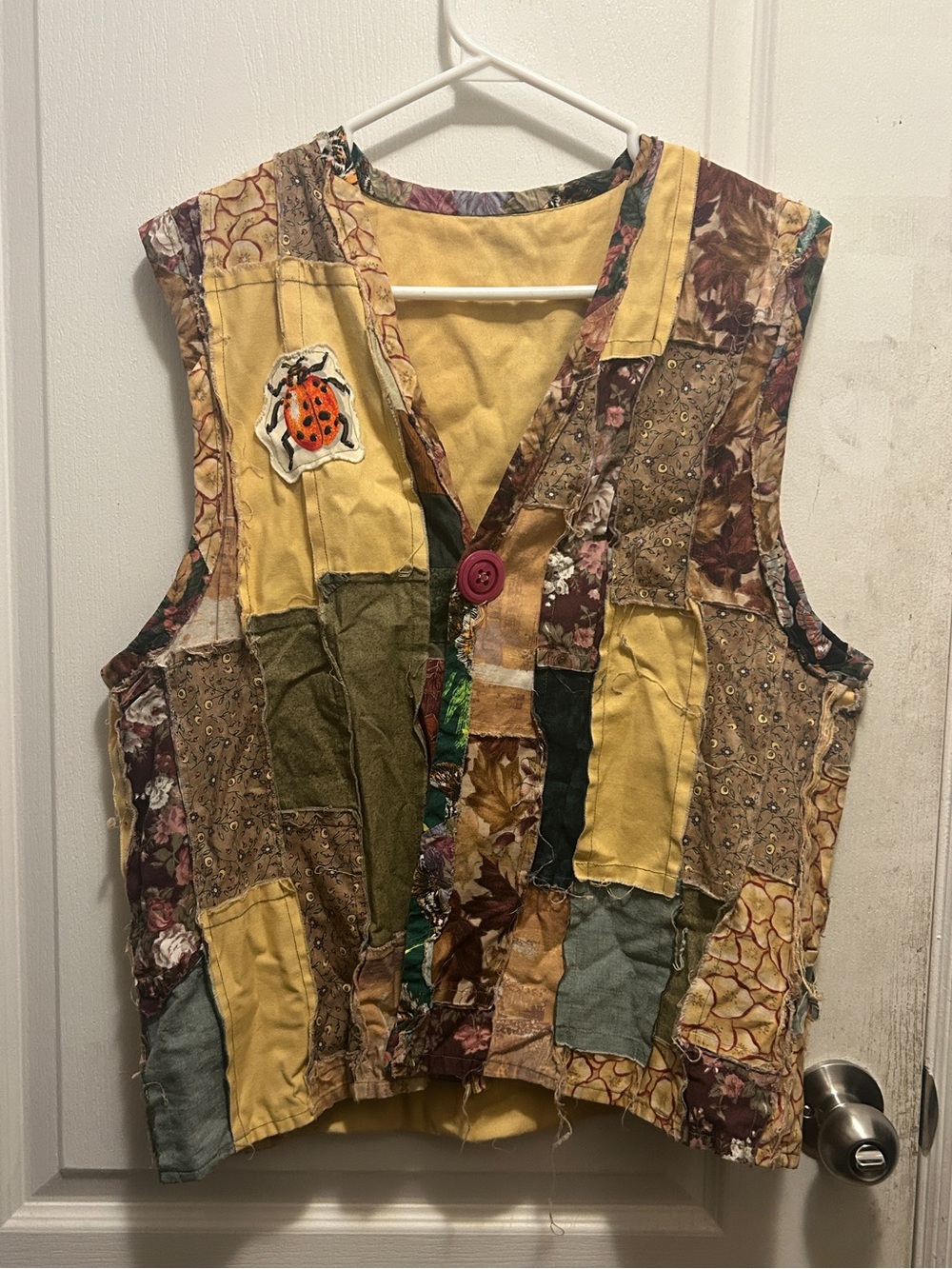 handmade patchwork vest tank top vintage